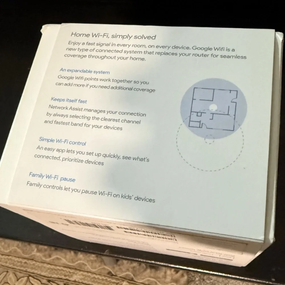 Google WiFi System Router Replacement for Whole Home Coverage NLS-1304-25 White
